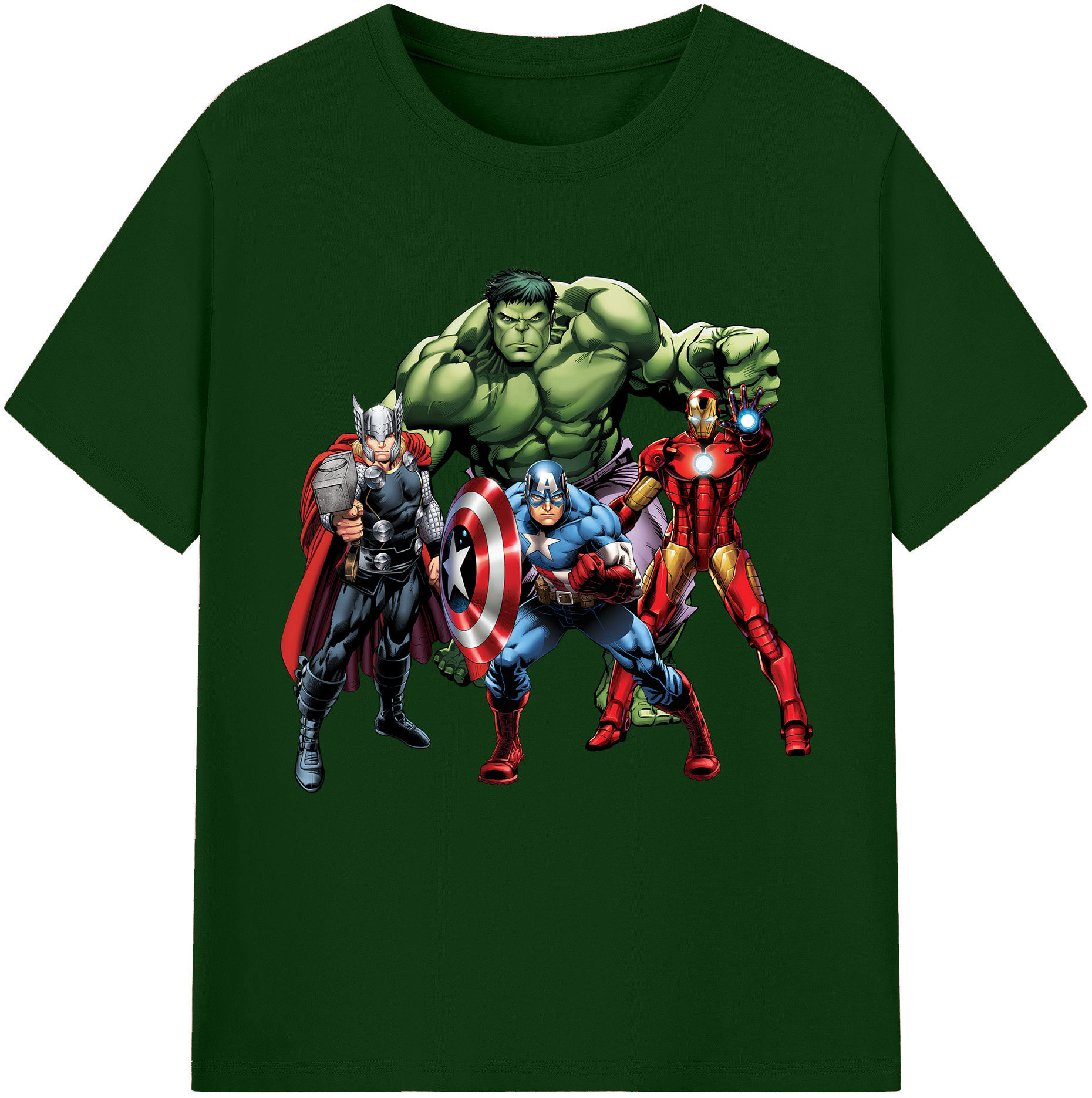 （画像用） アベンジャーズ The Avengers 綿100％半袖Tシャツ（フロントプリント）